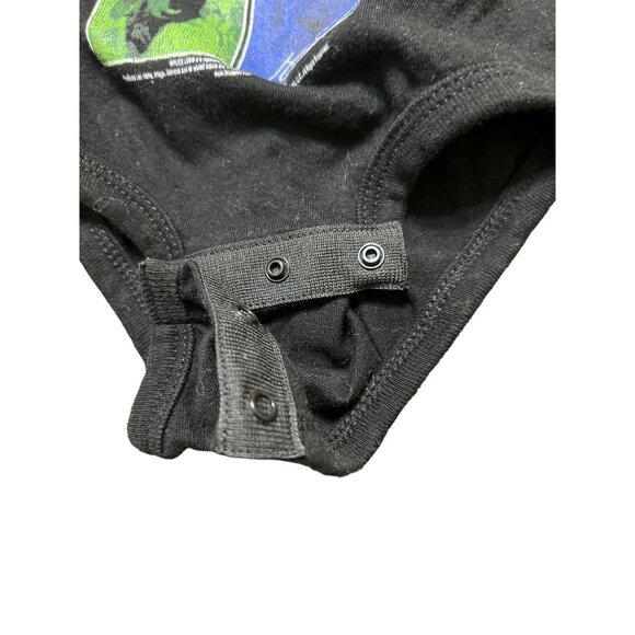 Bruce Lee Baby Bodysuit By Rabbit Skins 6M Cotton Black Snap Closure Martial Art - Picture 3 of 4